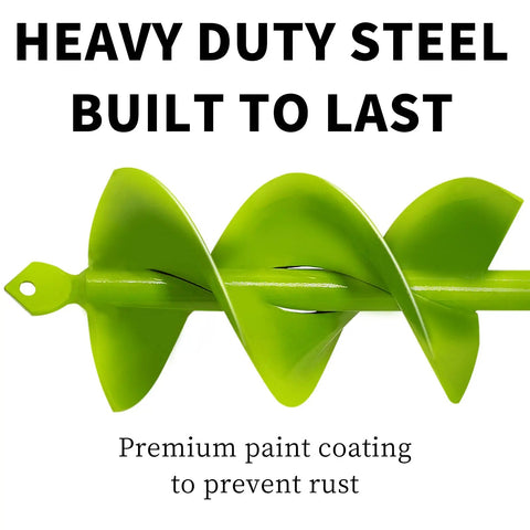 3x12 Inch Garden Auger Drill Bit With Solid Shaft And Thickened Spirals For Fast Pro Grade Heavy Duty Digging In All Soils Ideal For Planting Landscaping And Rapid Soil Transfer To Edge
