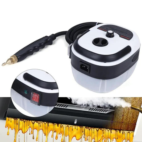 Powerful Handheld Steam Cleaner with 6 Gear Settings, steam cleaning kitchen hood, 7.22 ft hose, 2500W high temperature