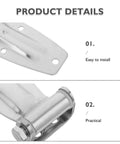 Heavy Duty Stainless Steel Truck Door Hinge 8 By 3.8 By 1 Inch Spring Loaded Trailer Dump Hinge close-up showing installation details.