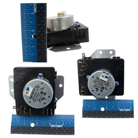 W10185976 Clothes Dryer Timer Replacement 230VAC 60Hz Model Specific Not Universal Black 8 Terminals with rulers