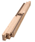 Wooden Table Extension Set With 26 Inch Equalizer Slides For Pedestal Tables, showcasing smooth-operating extension mechanism.