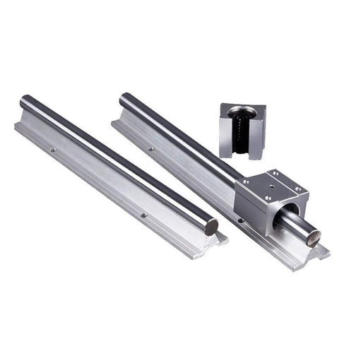 12mm SBR12 Linear Rail Kit With 2x SBR12UU Bearings for DIY CNC routers, precision guide system showing rail and bearing