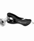 Side view of a City Bike Frame Lock With QR Coded Key For Quick Secure Access Lock Up On The Go Ultra Lightweight And Stowable Design 40x14mm Cross Section Hidden Key Entry Built For Daily City Rides And Easy Commutes, showing its sleek design and metal components.