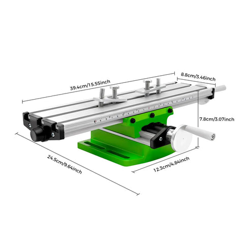 Adjustable XY Cross Slide Worktable For Milling And Drilling DIY Ready Multi Function Mini Bench Drill Table with dimensions