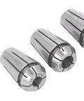 Collet Chuck Set For CNC Lathes And Milling Machines, 5-Piece D6 To D8 Range, showing precision steel collets