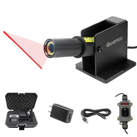 Laser Level ML 100 Red Line Generator For Indoor Large Scale Cutting, Measuring, And Alignment In Construction Projects Waterproof IP67 Type C Charging Magnetic Base Class 1 Laser Projector