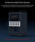 Kickass 2U Rack Mount Enclosure For Raspberry Pi 4 And Pi 5 Server Clusters featuring full aluminum alloy frame in 2U space.