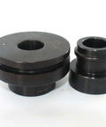 Bead Roller Die Set For Tubing 1-1/2 Inch ID And Larger, black metal dies fit most 22mm shaft rollers, shown side by side