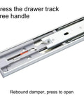 10 To 22 Inch Full Extension Drawer Slides Rail Heavy Duty Soft Close Ball Bearing Track 3 Section Furniture Sliders