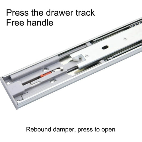 10 To 22 Inch Full Extension Drawer Slides Rail Heavy Duty Soft Close Ball Bearing Track 3 Section Furniture Sliders