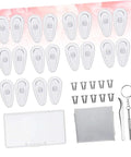 Do It Yourself Eyewear Repair Kit With 15mm Silicone Nose Pads Stainless Steel Screws Replacement Parts Lens Cloth And Sturdy Plastic Storage Case For Quick At Home Glasses Repairs