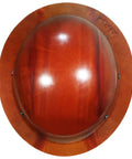Top view of Kevlar Fiber Full Brim Hard Hat With 6 Point Ratchet Suspension For Construction Safety Jobsite Ready Lightweight Durable Class G Protection OSHA ANSI Rated Men Premium Protective Helmet showing its brown Kevlar fiber construction.