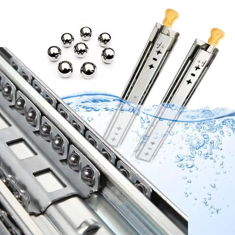 Heavy Duty Locking Drawer Slides 48 Inch Full Extension 1 Pair With Metal Ball Bearing, Locking Drawer Guides, water resistant