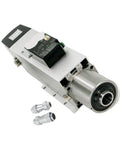 Kickin 7.5 Kilowatt Air Cooled CNC Spindle Motor With BT30 Taper And Automatic Tool Change Magazine Plus Vfd Drive showing spindle unit and connectors.