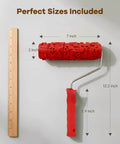 Heavy Duty Texture Paint Roller With Ultra Soft Rubber Face, 7x2 inch, ideal for DIY home upgrades and thick paint application.