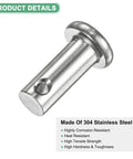 20 Pack Single Hole Clevis Pins M6 x 16mm 304 Stainless Steel Flat Head for Mechanical Linkage Fixed Parts Ship Rigging Link Hinge Pins Reusable Quick Connect Hardware, 304 stainless pin