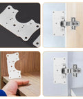 Stainless Steel Cabinet Hinge Plates 5 Pack For Kitchen Cabinet Doors Quick Fix Replacement And Repair No Fuss Easy Install Silver Hardware