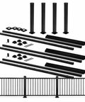 Rock Solid Deck Railing Kit Complete Post Bracket Set With Sturdy Square Balusters And Weather Resistant Caps parts layout