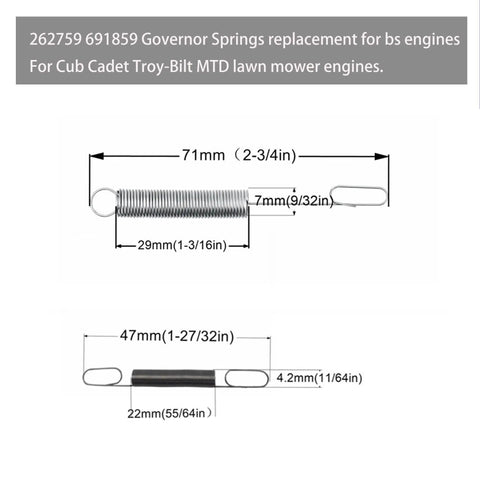 Throttle Return Springs Kit Six Piece For Small Engines And Lawn Equipment Including Governor Springs Anti Surge Idle Springs Diagram