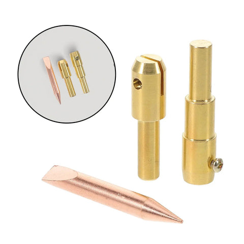 Spot Weld Dent Puller Kit With Metal Chuck components showing chucks and tips for precise car and sheet metal repair