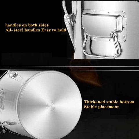 Heavy Duty Stainless Steel Food Dispenser Airtight Canister For Rice Flour Coffee Beans with all-steel handles and thickened stable bottom.