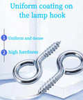 Beefy Heavy Duty Eye Screws Hooks Set 100Pcs 1 Inch Self Tapping Screw Eyes 304 Stainless Steel uniform coating visible