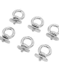 6 Pack Track Mount Beefy Tie Down Eyelets Stainless Steel Eye Bolt Anchor Kit