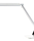 Natural Light Smart LED Desk Lamp with tilting head, USB port, touch panel, four light modes, five dim levels.