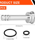 Direct Fit Transmission Cooler Bypass Kit For GM 6L80/90 And 8L90, CNC Machined Aluminum With Buna O-Rings, size measurements
