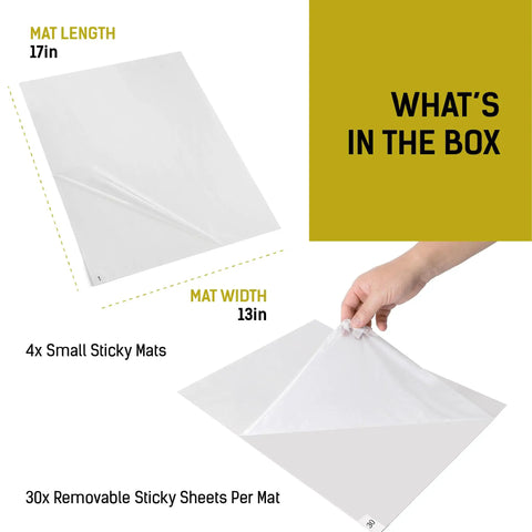 4 Pack White Grip Basketball Shoe Sticky Mats 17x13 Inches With 30 Peel Off Sheets, hand peeling mat sheet