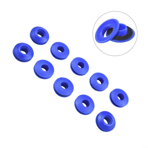 Heavy Duty Plastic Eyelet Kit Round Grommets For Tarp Pool Cover Fastener With Installation Tool To Repair Outdoor Shade Sail Solar Blanket Weather Resistant Rust Free Secure Fit In Blue Green Black Colors, blue plastic grommets set