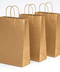 Heavy Duty Kraft Paper Bags With Handles 10 x 7 x 12 Inches, 250 Pack Brown Shopping Bags for Eco Friendly Recyclable Use