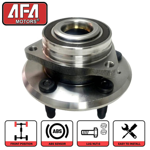 Drop In Wheel Hub Bearing Assembly For Front And Rear 5 Lug Compatible With Cadillac CTS 2008 To 2014 XTS 2018 To 2019 Camaro 2010 To 2015 And Impala 2018 To 2019 With ABS Encoder 5132 Part Number, front view