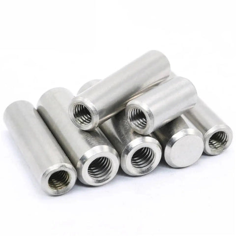 Internal Threaded Dowel Pin Set For Precision Assembly, Blind Locating Pins M6x12x30mm, 304 Stainless Steel, 2 Pieces