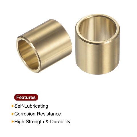 Heavy Duty Brass Sleeve Bearings 1/2 Inch Bore 5/8 Inch OD And Length Oilless Plain Bushings for conveyors and drives.