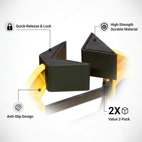 2-Pack Must-Have 90 Degree Clamp Adapter For Medium Trigger Clamps, showing quick-release design and durable PLA construction.