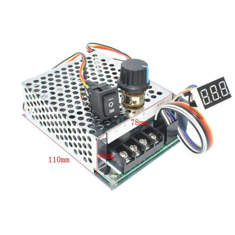 DC Motor Speed Controller 10V To 55V 60A Peak 40A Continuous PWM Brushed Motor Driver with adjustable potentiometer and digital display