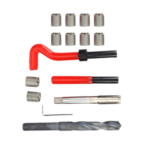 25 Piece M14x1.5 Thread Repair Kit With Inserts, Drill Bit, Tap And Install Tool For Auto Repair And Machinery Maintenance