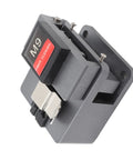 Cloimei High Precision Optical Fiber Cleaver Automatic Return System Tungsten Steel Cutter V-Groove tool at an angle, showcasing precision design.