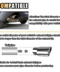 Dope Stainless Steel Exhaust Tip For Cars, 2.5 Inch Inlet, 3.3 Inch Outlet, chrome tailpipe installation guide