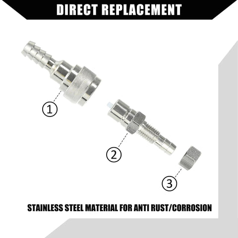 Five Sixteenth Inch Plug And Play Boat Fuel Connector Set With Male And Female Sockets And Locking Nut for Tohatsu Nissan engines