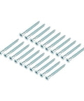 20 Piece Hex Socket Countersunk Furniture Confirmat Screws Kit Self Tapping Wood Screws Zinc Plated 7x39 7x49 7x59 7x69mm