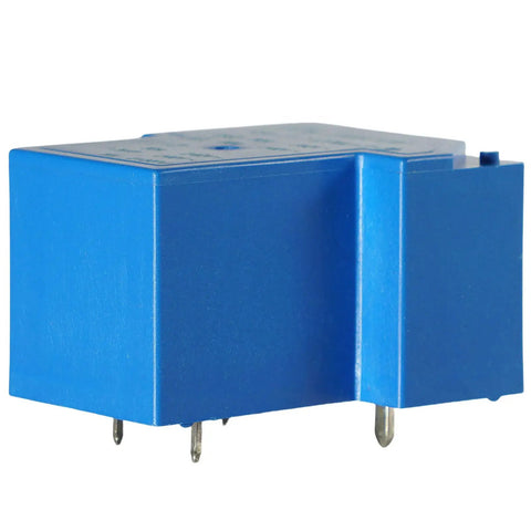 12V DC General Purpose Power Relay, 4 Pin Normally Open Form A, blue miniature SPST relay, front view, for industrial projects