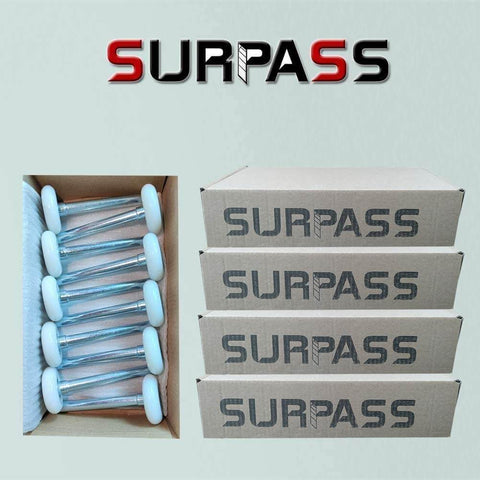 Ultra Quiet 2 Inch Nylon Garage Door Rollers With 4 Inch Stem 6200 2RS Bearings Double Seals Dust Guard Long Life 10 Pack