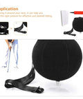 Swing Posture Trainer For Golf With Inflatable Practice Ball Portable Golf Swing Aid Nylon Webbing Hook in use