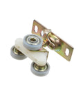 Two Pack Alloy RV Pocket Door Rollers With Hangers For Sliding Doors White Finish Durable Alloy Wheels For Smooth And Stable Door Movement In Trailers And Homes 54x40x42mm Size And Easy Fit.
