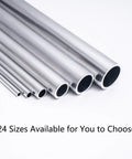 6061 Aluminum Round Tubing Two Pack One Half Inch Outer Diameter Seamless Tube With 0.08 Inch Wall And Ten Inch Length, various sizes