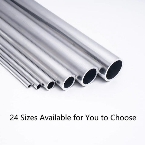 Rugged 6061 Aluminum Tubing One And A Quarter Inch Outer Diameter Seamless Round Tube 0.12 Inch Wall Twelve Inch Length Metal Pipe For DIY Projects Industry And Decoration 1 Pc displayed with other sizes.