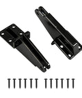 Heavy Duty Screen Door Closer Bracket Set With Mounting Screws Hella Tough Plastic Post Jamb Hardware For No Sweat Storm And Patio Door Replacements In Matte Black including two brackets and screws.