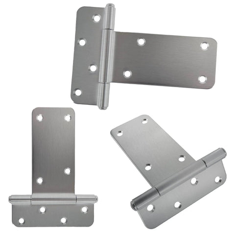 5 Inch Heavy Duty Gate Hinges 260 Lbs Capacity Black Finish 4 Pack With Screws Included For Wooden Fences Barn Doors And Gates Durable 0.11 Inch Thick Solid Steel